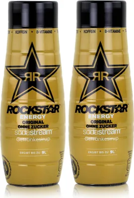 Image de Sodastream Rockstar Energy Sirop de boisson original sans sucre 440ml (pack de 2)