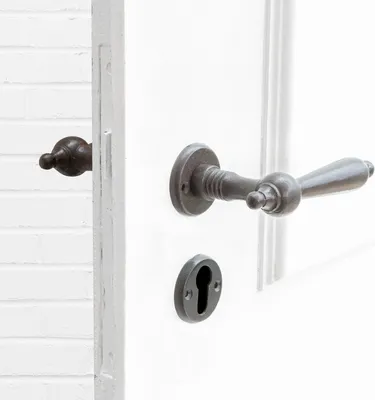 Produktbild von Drückergarnitur für Haustüren, Edles rustikales Design | PZ | Eisen braun