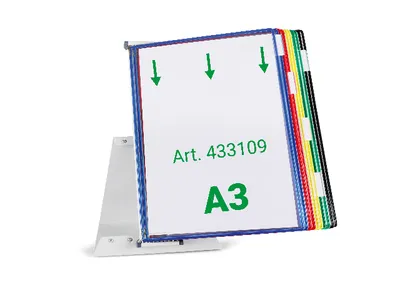 Produktbild von tarifold Sichttafelsystem 433109 DIN A3 farbsortiert mit 10 St. Sichttafeln