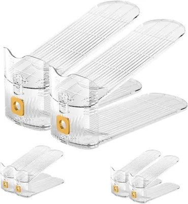 Produktbild von Famanu Schuhorganisator 6er-Pack - Höhenverstellbar, Transparent