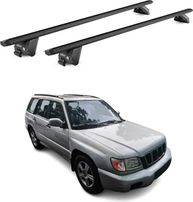 Produktbild von Dachträger Grundtäger für Subaru Forester mk1 1997-2002 100kg Alu Schwarz 2x ABE