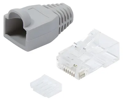 Produktbild von LogiLink RJ45, RJ45, Grau, Gold, RoHS, 270 g, 100 Stück(e)