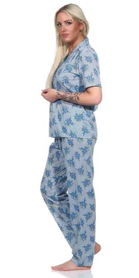 Immagine prodotto di Pigiama da donna set pigiama due pezzi; blu L/40