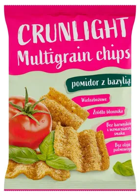 Produktbild von Crunlight Mehrkorn-Chips Tomate-Basilikum 70 g