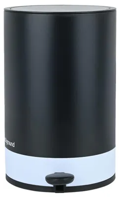 Obrázok produktu pre Estia, kôš na odpadky, 6 litrov, čierno-biely, s vekom, vhodný do kúpeľne
