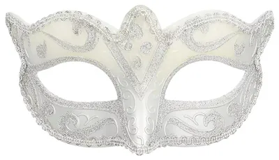 Immagine prodotto di Maschera veneziana in plastica argento