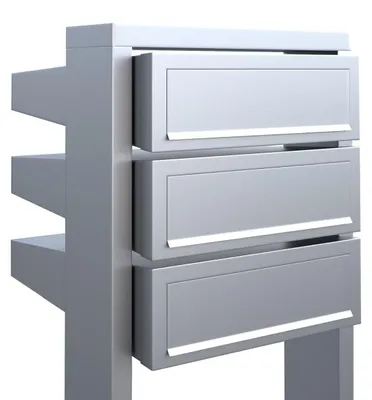 Produktbild von Briefkastenanlage Stairs for Three aus Edelstahl