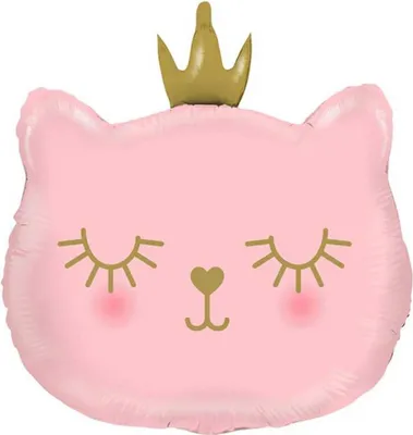 Produktbild von Shape Folienballon "Cat Princess Pink" | 66 cm