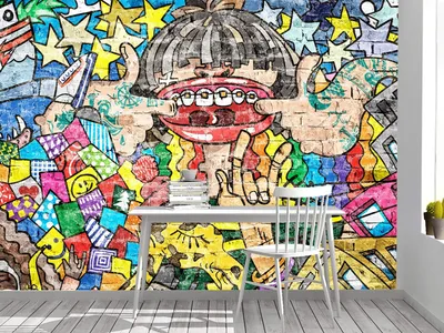 Obrázek produktu pro Tapeta s motivem graffiti, rozměry 400 x 300 cm