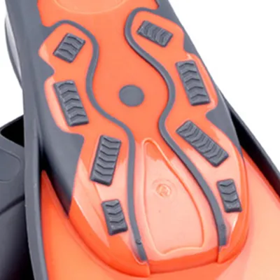 Immagine prodotto di 1Pair Kids nuoto formazione pinne nuoto attrezzature per ragazzi ragazze grigio arancione xxxxs (30-31)