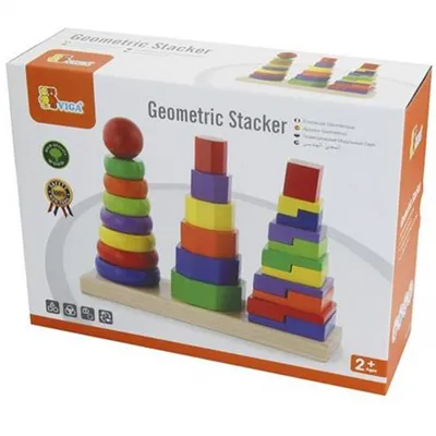 Image de Viga Cubes en bois Puzzle Pyramides