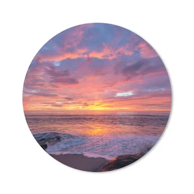 Produktbild von MuchoWow® Mauspad Mousepad Strand - Meer - Sonnenuntergang 20x20 cm - Mousepads - Maus Mat - Pad - Mausunterlage - Schreibtischmatte