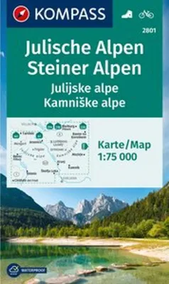 Obrázok produktu pre KOMPASS Turistická mapa 2801 Julské Alpy/Julijske alpe, Kamnické Alpy/Kamniske alpe 1:75 000