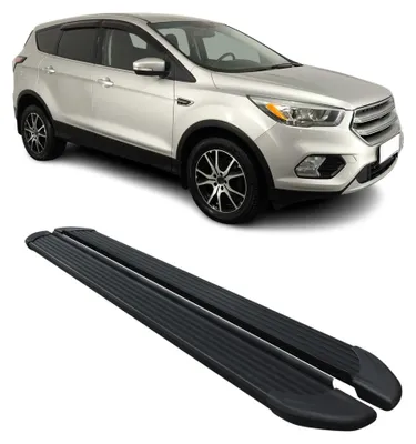 Image de Marchepieds Latéraux pédale pour Ford Kuga 2013-2019 Aluminium Noir 2Pcs