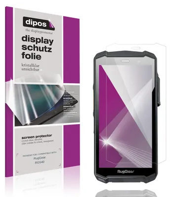Obrázok produktu pre 4 ochranné fólie pre RugGear RG540, priehľadné, na ochranu displeja