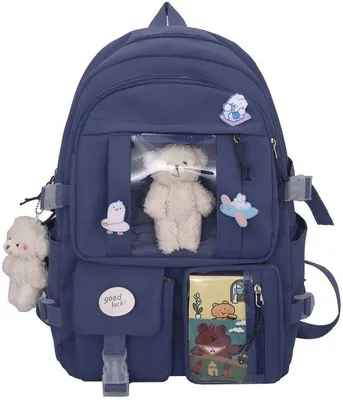 Immagine prodotto di Zaino kawaii con ciondolo e accessori per bambine, in colori pastello e morbido tessuto