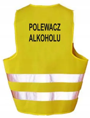 Zdjęcie produktu dla Kamizelka odblaskowa imprezowa POLEWACZ ALKOHOL