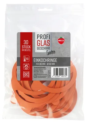 Produktbild von 30er Beutel Gummiringe Weck 74 x 86 mm Ø 80 mm 76134