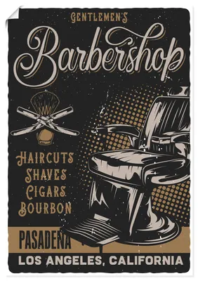 Produktbild von ARTland Poster Barbershop Plakat Größe: 50x70 cm