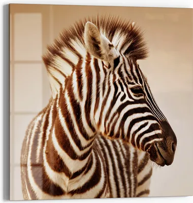 Produktbild von DEQORI Magnettafel Glas 30x30 cm 'Savannenstreifen' beschreibbar Whiteboard Pinnwand Küche