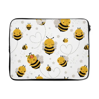 Produktbild von MuchoWow® Laptop Hülle 15 Zoll Kinder - Muster - Biene Laptoptasche - Laptoptasche - Sleeve - Rundum-Schutz