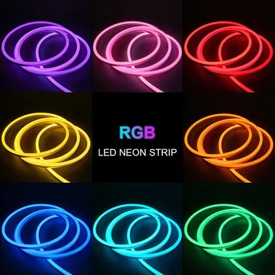 Produktbild von RGB-LED-Neonlichtband - Flexibles LED-Lichtband - 15 m - App- und Fernbedienung - Musik-Synchronisation - Wasserdichtes Silikon - Dimmbar
