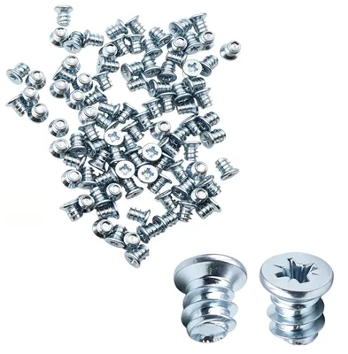 Image de 100 vis - 6,3 x 8 mm - Tête bombée avec empreinte cruciforme