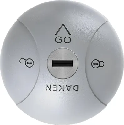 Productafbeelding van DAKEN Saturn GO Simple - 1 vast hangslot voor bedrijfsvoertuigen, handmatig vergrendelingssysteem, zinklegering, grijze kleur