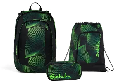Produktbild von Satch Schulrucksack-Set AIR Seismic Green 3-teilig, Kollektion 2025