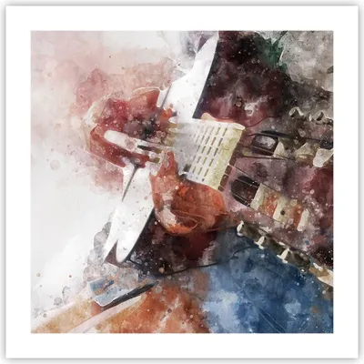 Produktbild von Poster - Poster ohne Rahmen - Gitarre Musik - 50x50 cm - Wand Bild - Wanddeko - Wandbilder - Kunstposter - Wandposter - Bilder - Kunstdruck - Wanddekoration - Wandbild - P2XAC50x50-4000