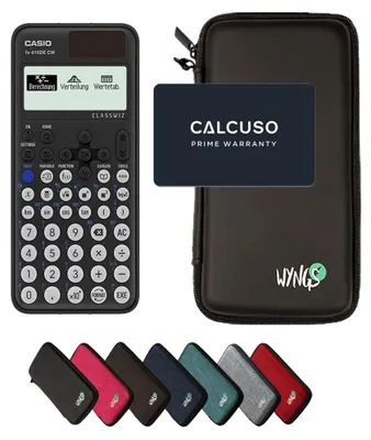 Produktbild von Casio fx-810DE CW ClassWiz inkl. WYNGS Schutztasche Schwarz - Wissenschaftlicher Taschenrechner - Basic Set