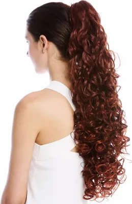 Produktbild von WIG ME UP Zopf Pferdeschwanz Voluminös Gelockt Lang Rotbraun MKB-21-V-33T130