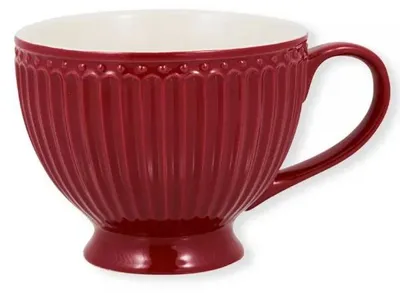 Immagine prodotto di Greengate tazza da tè ALICE CLARET RED Tazza da tè in Vetroceramica rossa con manico 400 ml