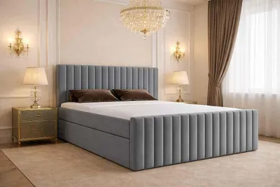 Produktbild von Benito I B&B Home Boxspringbett Benito I, 180x200 cm, Grau, ruhige Formensprache und wohnliche Ausstrahlung für moderne und klassische Schlafzimmer
