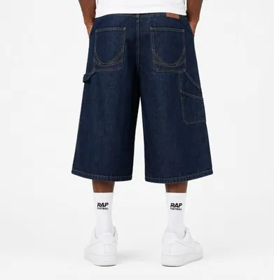 Image de Short pour homme Karl Kani OG Rinsed Relaxed Baggy Workwear Shorts Blue - Taille 34