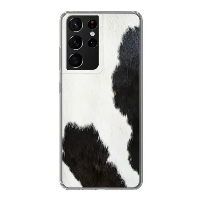 Produktbild von MuchoWow® Handyhülle Schutzhülle Hülle für Samsung Galaxy S21 Ultra Tiermuster - Kühe - Pelz Silikon Softcase Handy Hülle - Mobiltelefon