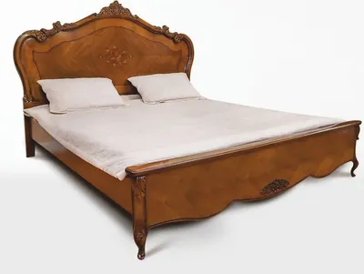 Produktbild von Casa Padrino Luxus Barock Doppelbett Braun - Handgefertigte Barockstil Schlafzimmer Möbel