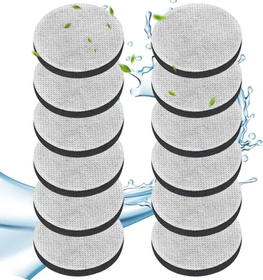 Imagen del producto de Filtros de repuesto, 12 unidades, que reducen el cloro, los PFAS y las micropartículas, para botellas de filtro de agua