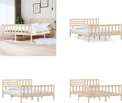 Obrázek produktu pro vidaXL Postel z masivu 160x200 cm - Rám postele - Postel - Rám postele z masivu