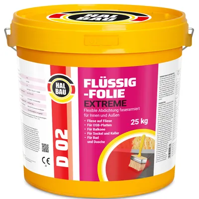 Produktbild von Flüssigfolie Außen 25Kg Wasserdicht Abdichtfolie Dichtmasse Balkon Dusche Bad D02
