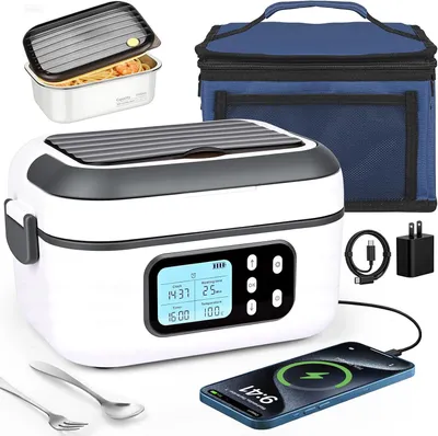 Elektrische Lunchbox 1,5 l, 24000 mAh, beheizbar, auslaufsicher