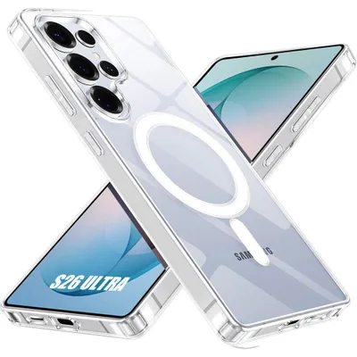 Image de Coque pour Samsung Galaxy S26 Ultra, Protection Anti-Rayures Antichoc avec Anneau Magnétique - Transparent