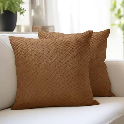 Produktbild von Omgoods – Set aus 2 Kissenbezügen, 40x40 cm, aus gestepptem Samt