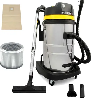 Immagine prodotto di MAXBLAST 60 litri 1400 W Aspirapolvere professionale Aspiratore industriale Aspirapolvere industriale Aspiratore per liquidi Aspirapolvere per solidi Aspirapolvere multiuso Aspirapolvere per solidi e liquidi Aspirapolvere per la pulizia degli edifici Cura dei pavimenti