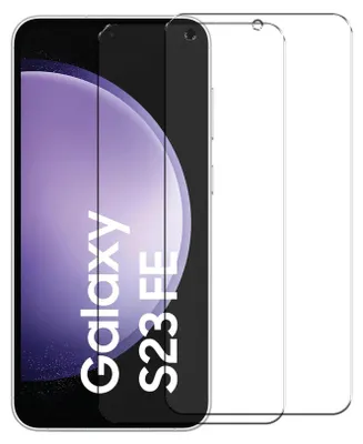A product image showing two screen protectors and a phone case.