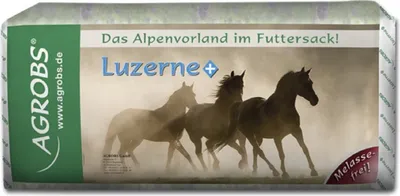 Produktbild von Agrobs Luzerne + 15 Kg Ergänzungsfutter Pferd Für Empfindlicher Magen Pferd, Magenfreundlich, Magenschutz Pferd