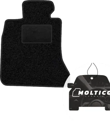 Produktbild von moto-MOLTICO Fahrer Fußmatte Auto Velours Fahrerseite Autoteppiche Schwarz Fahrermatte 1-teilig passend für BMW 7er F02 ab 2008