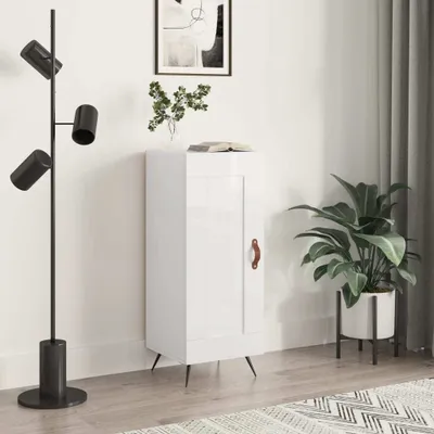 Produktbild von [Home] Sideboard Hochglanz-Weiß 34,5x34x90 cm Holzwerkstoff , Neue Mode 2024 im häuslichen Leben
