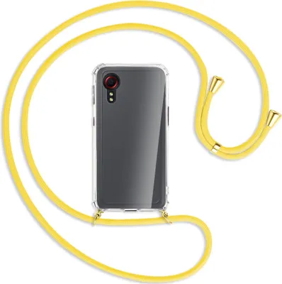 Produktbild von Handykette Backcover-Schutzhülle mit Band (Metall goldfarben) für Samsung Galaxy Xcover 5 (G525) - gelb