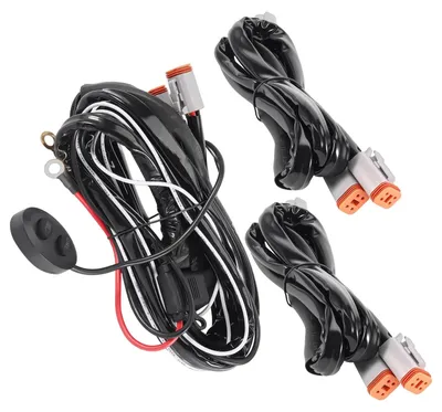 Produktbild von Y-Verlängerungskabel - 4-poliger Kabelbaum - Adapter Splitter für LED-Lichtleiste und Arbeitsscheinwerfer